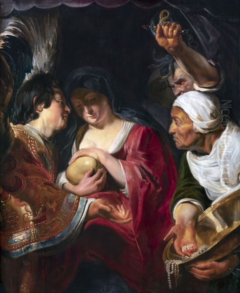 Temptation of Mary Magdalen Oil Painting by Jacob Jordaens