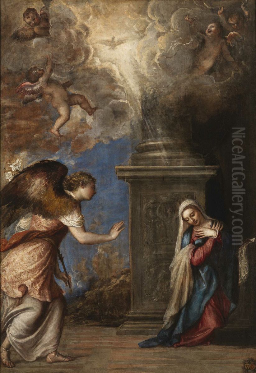 Annunciazione Oil Painting by Titian Annunciazione Oil Painting by Titian