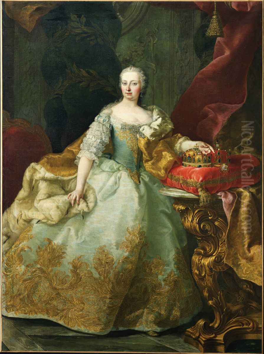 Portrait of Maria Theresa of Austria Oil Painting by Martin Van Meytens