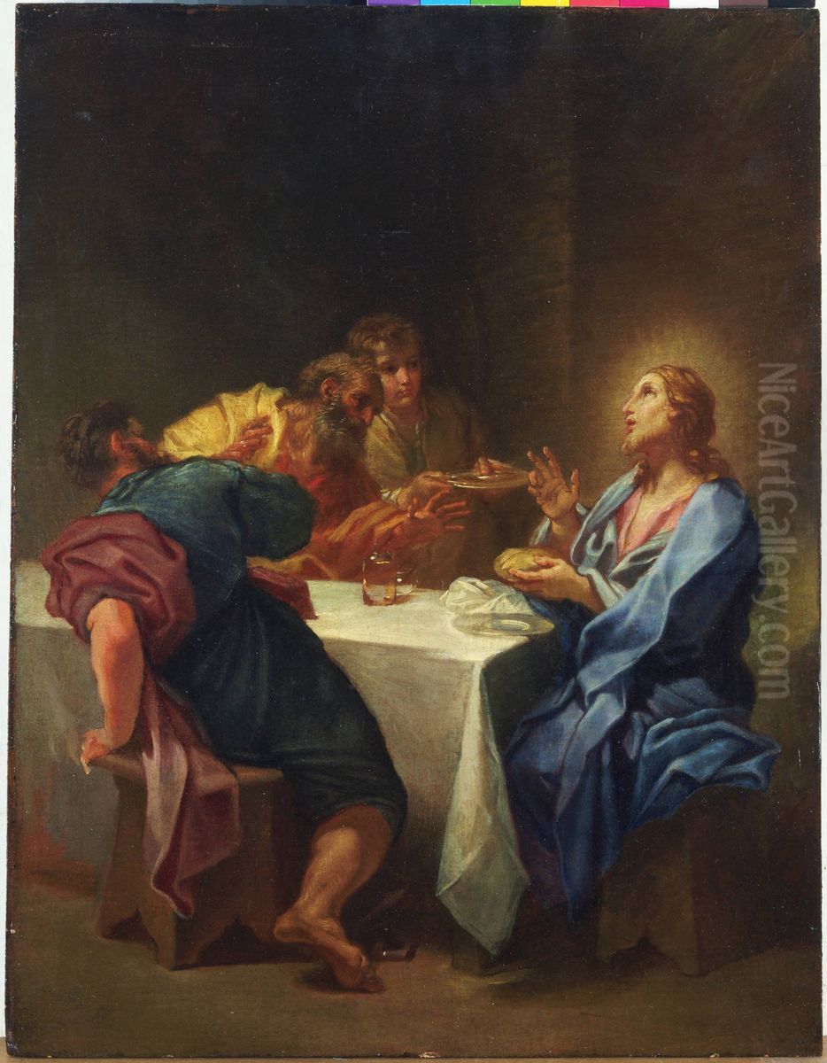 Supper at Emmaus Oil Painting by Benedetto Luti