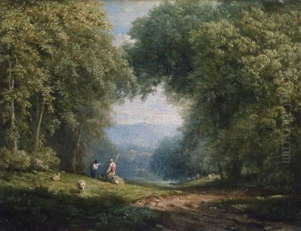 Pastoral Scene Oil Painting by George Inness