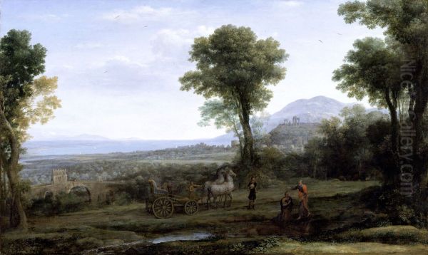 Landscape with Saint Philip Baptising the Eunuch Oil Painting by Claude Lorrain