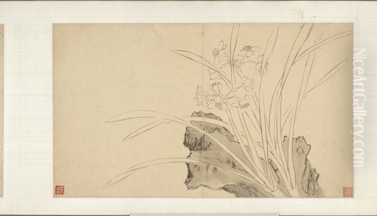 Flowers, Landscapes, and Poems Oil Painting by Wen Zhengming