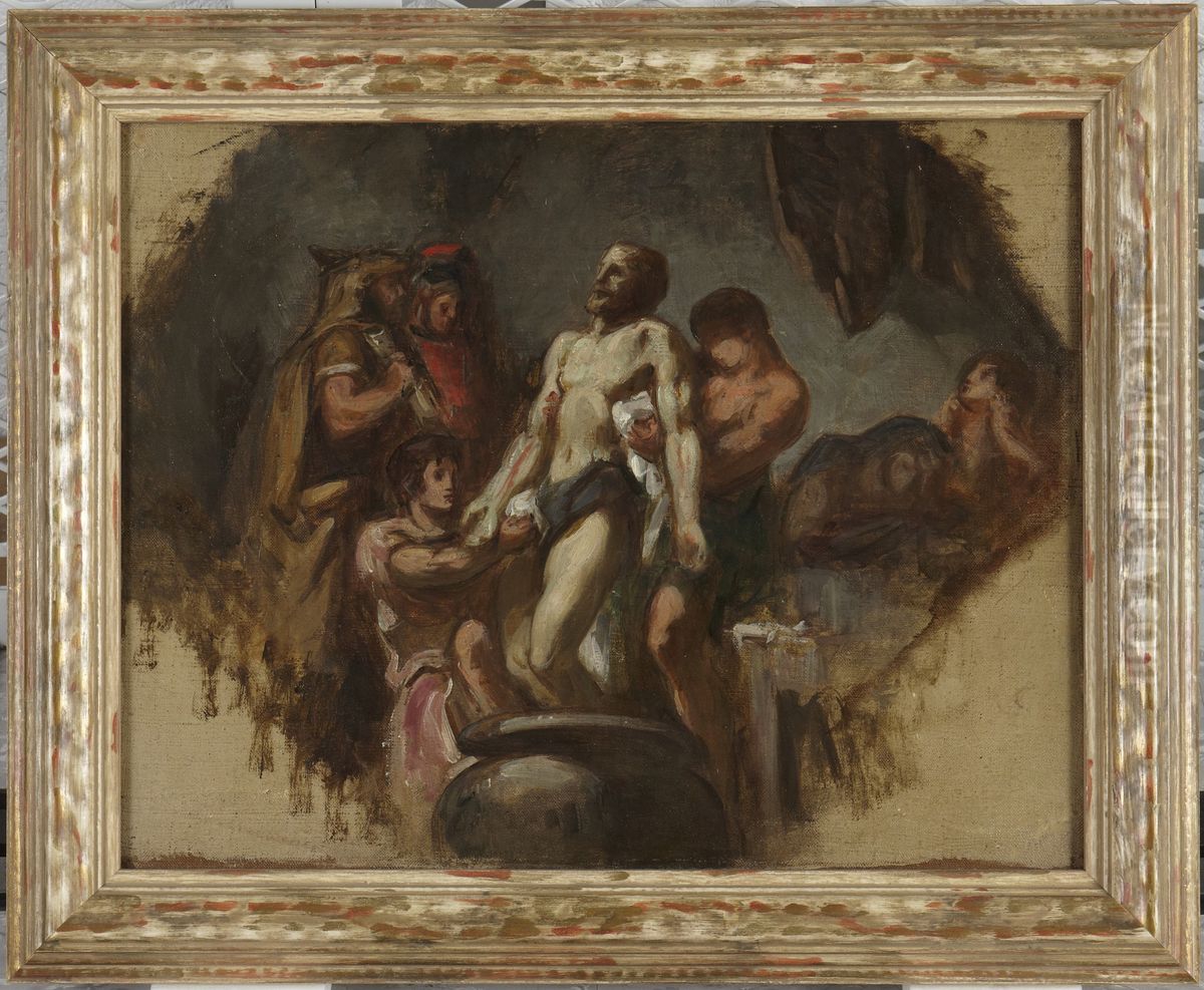 The Death of Seneca Oil Painting by Pierre Andrieu