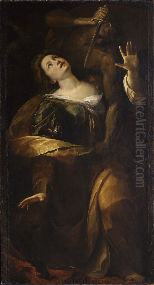 Martyrdom of Saint Justina Oil Painting by Giulio Cesare Procaccini