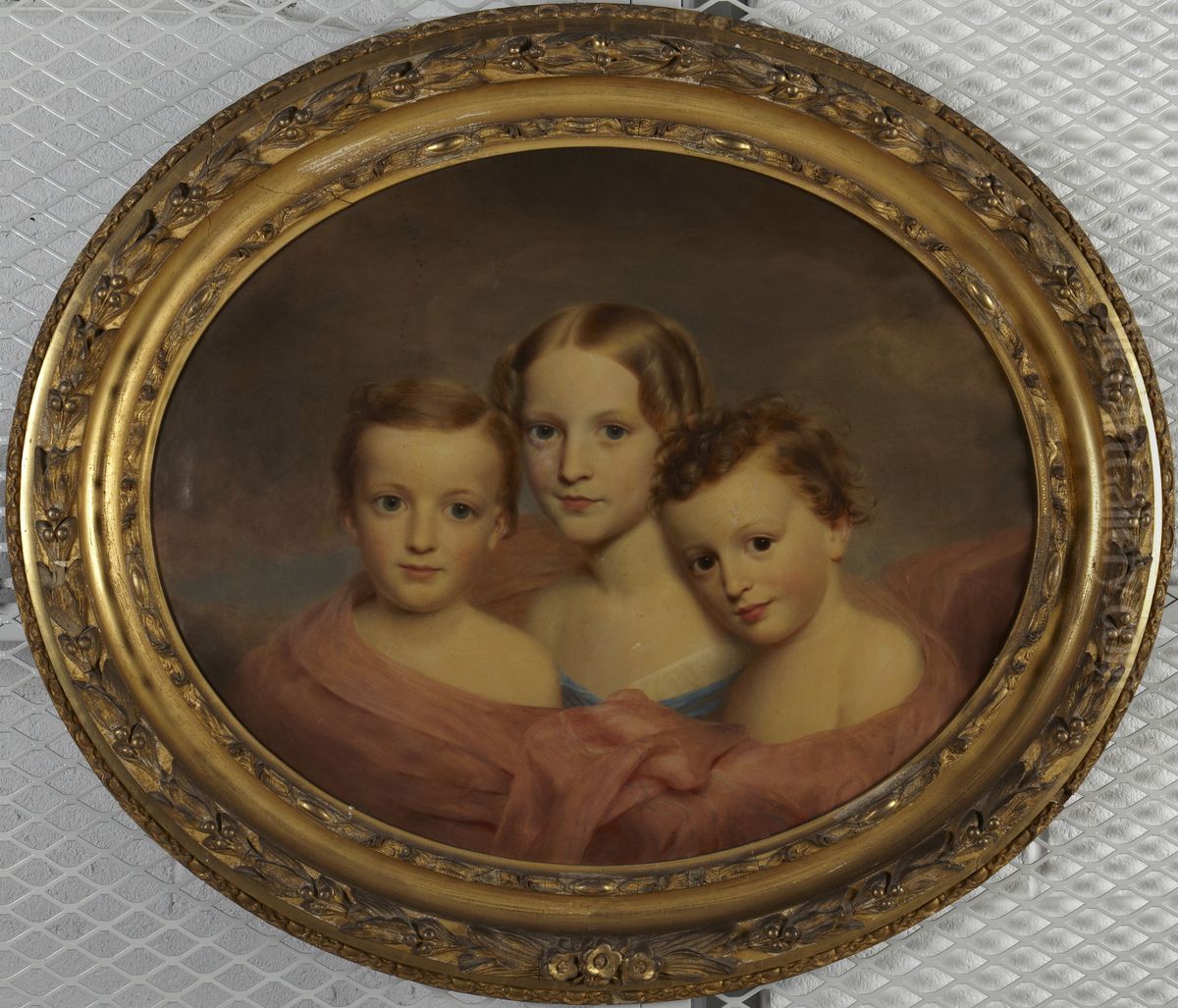 Mary Louise, Clifford, and Frederick Trask Oil Painting by Charles C. Ingham