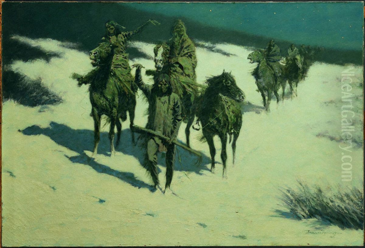 The Trail of the Shod Horse Oil Painting by Frederic Remington