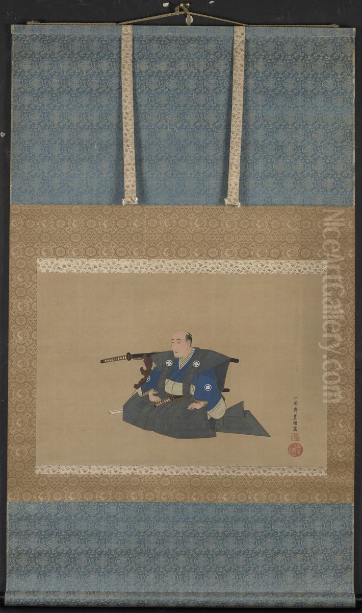 Portrait of a high-ranking samurai Oil Painting by Utagawa Toyokuni I