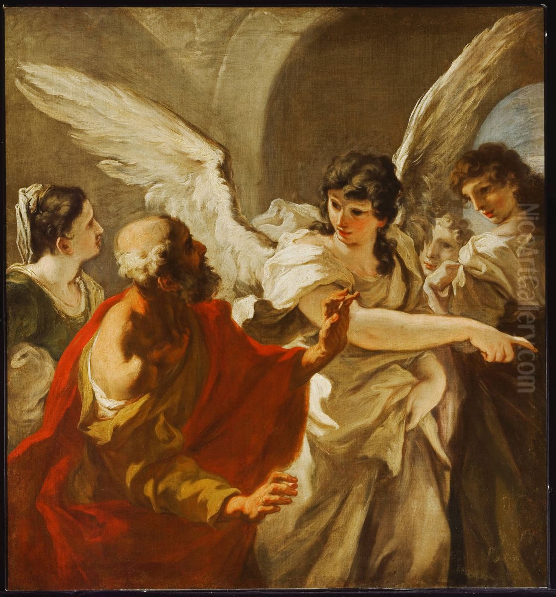 The Flight of Lot Oil Painting by Giovanni Antonio Pellegrini The Flight of Lot Oil Painting by Giovanni Antonio Pellegrini