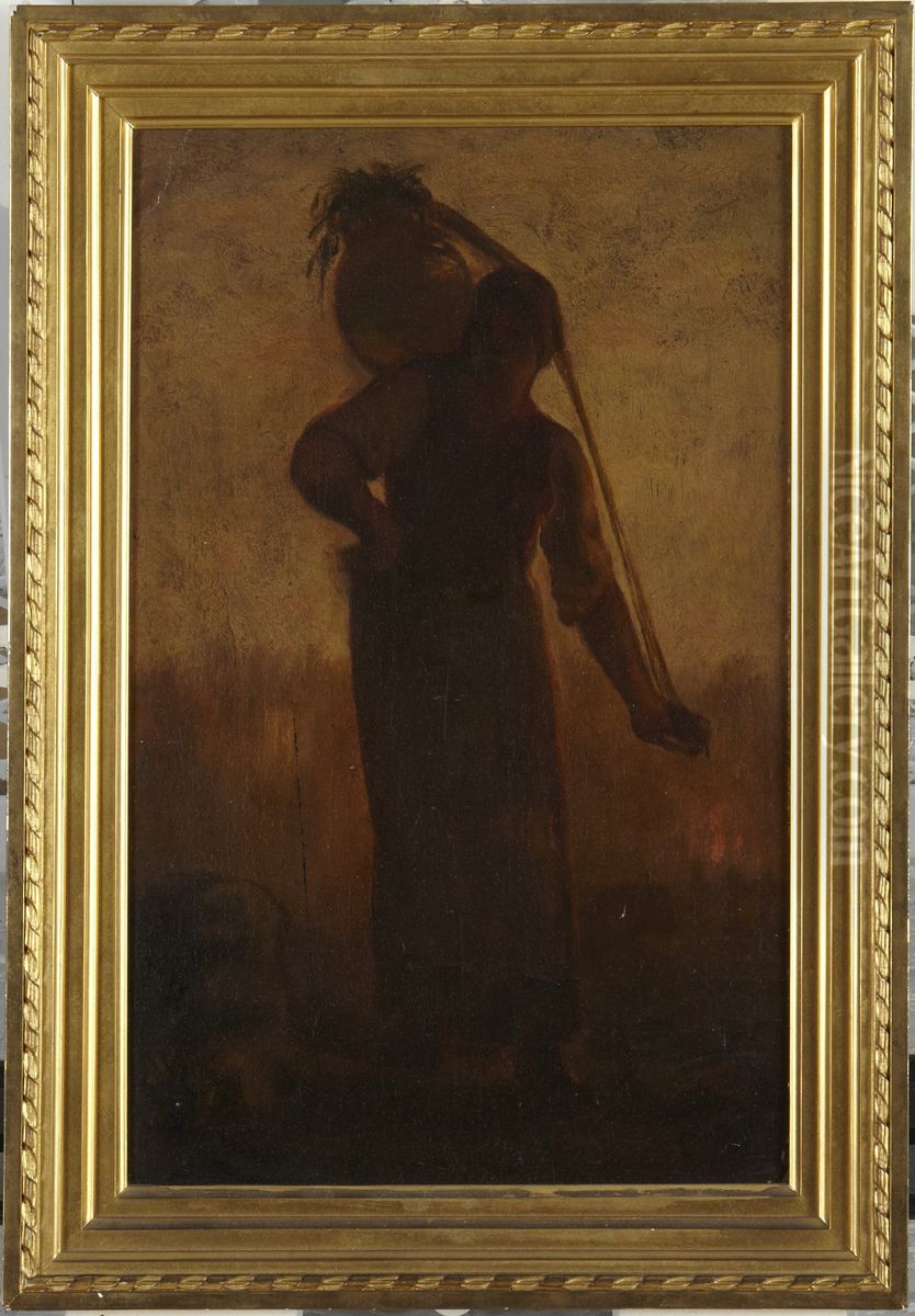 The Normandy Milkmaid Oil Painting by Jean-Francois Millet