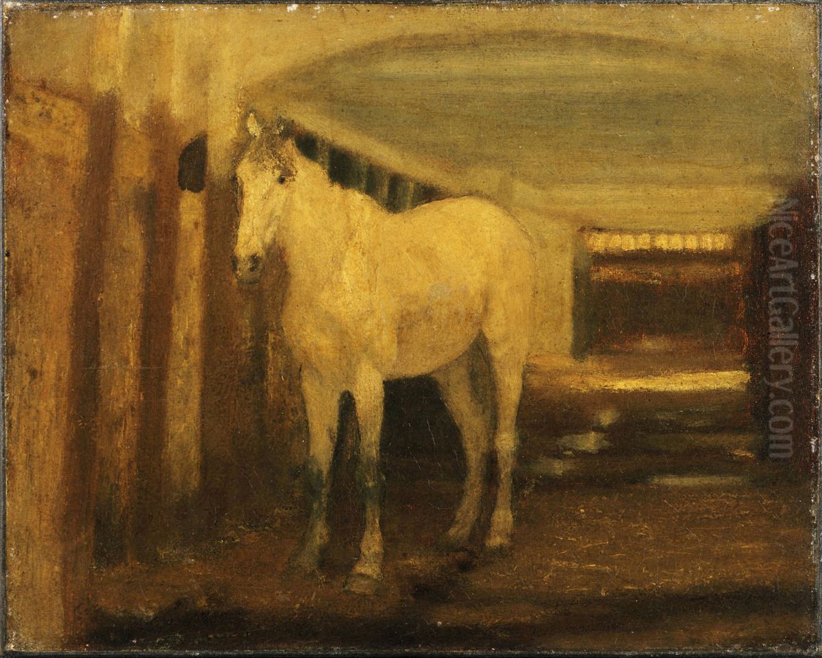 The White Horse Oil Painting by Albert Pinkham Ryder