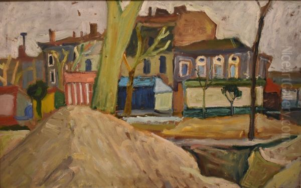 Boulevard Roumens, Carcassonne Oil Painting by Sasha Blonder