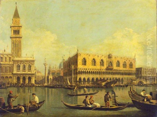 the Molo from the Bacino di S. Marco Oil Painting by Canaletto