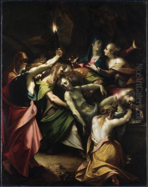 Entombment Oil Painting by Joseph The Elder Heintz