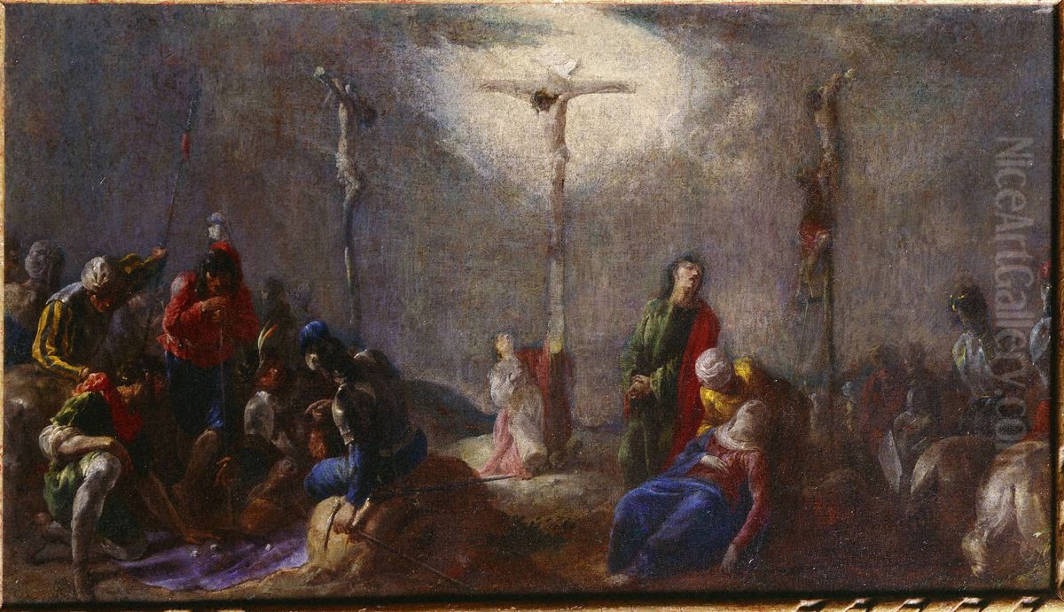 Calvary Oil Painting by Johann Heinrich Schonfeld
