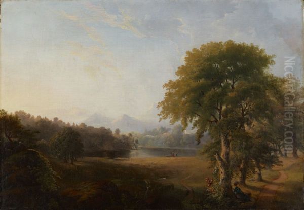 Untitled (Landscape) Oil Painting by Robert Seldon Duncanson