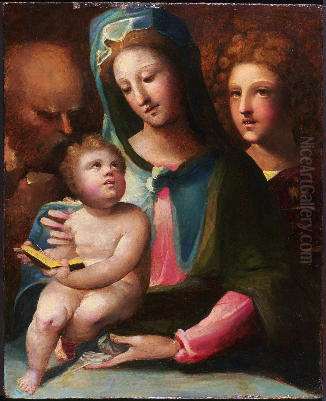 Holy Family Oil Painting by Domenico Beccafumi