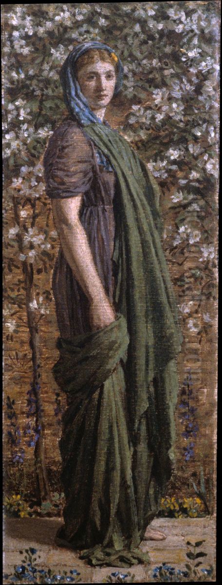 A Flower Walk Oil Painting by Albert Joseph Moore