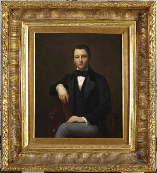 Portrait of Eduard van der Oudermeulen Oil Painting by Cornelis Kruseman