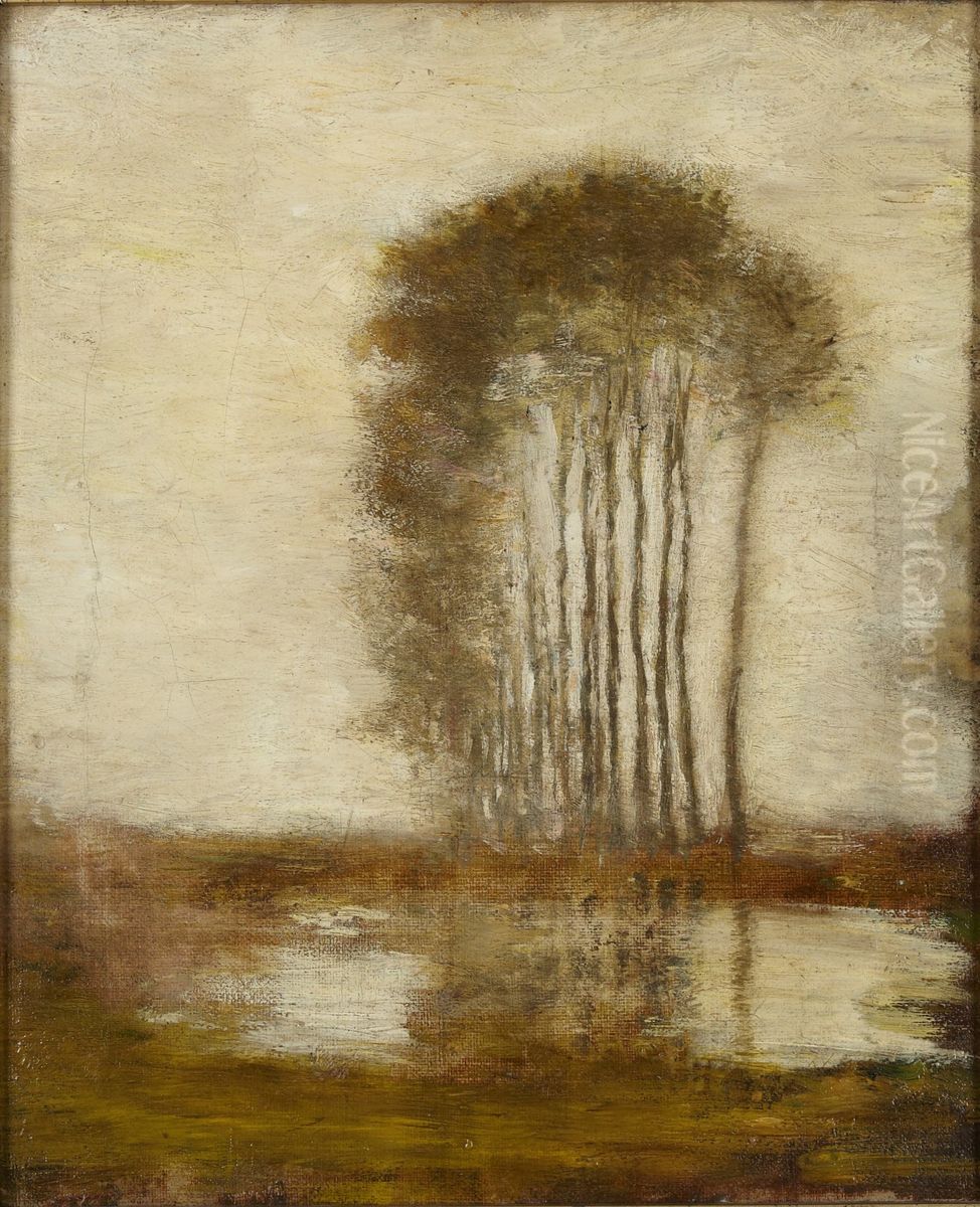 Landscape with Poplars Oil Painting by Homer Dodge Martin