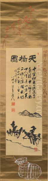 The Three Views of Japan Oil Painting by Tanomura Chokunyu