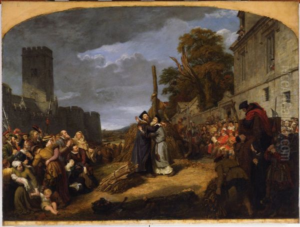 The Martyrdom of Ridley and Latimer Oil Painting by George Hayter