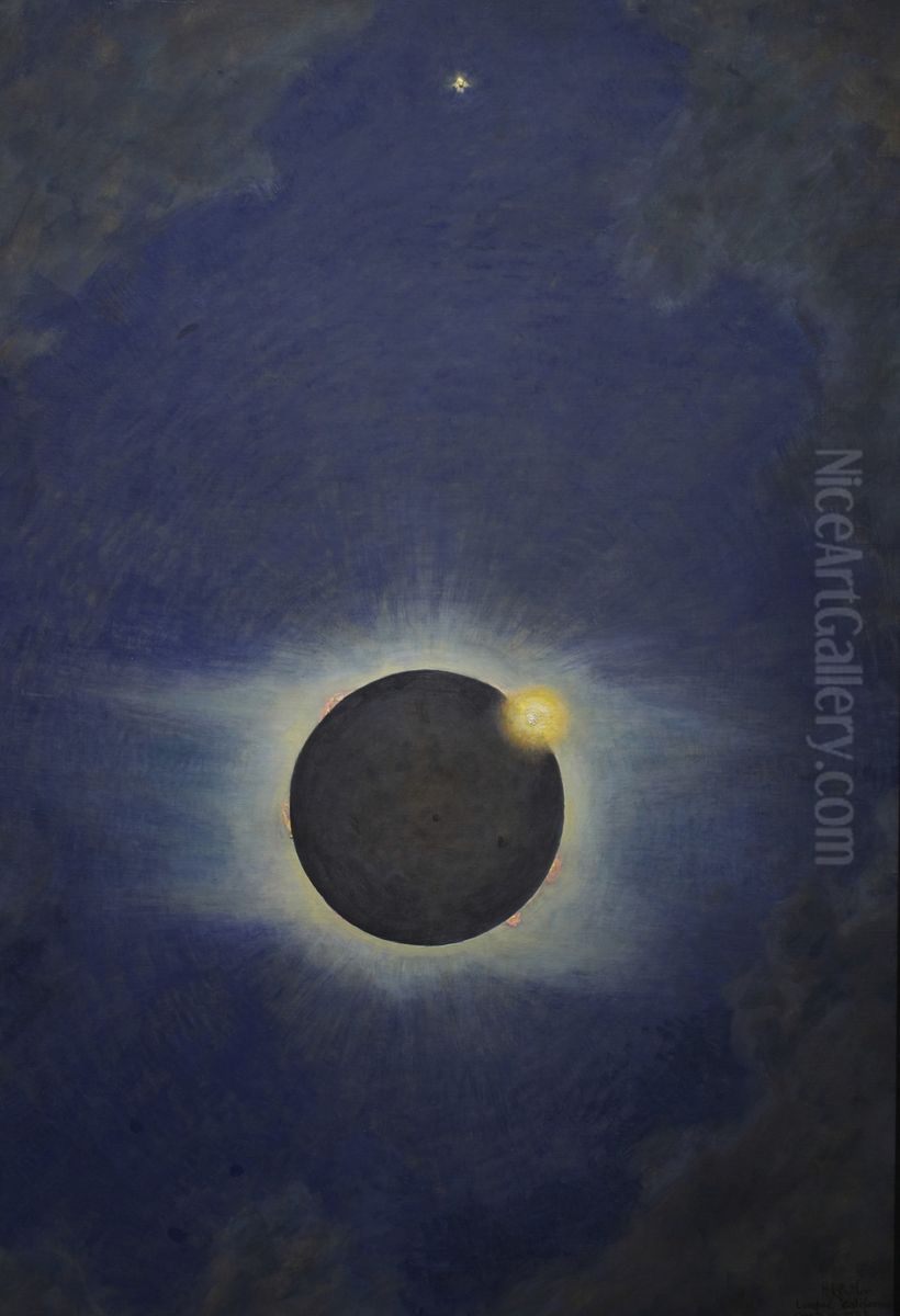 Solar Eclipse, Lompoc 1923 Oil Painting by Howard Russell Butler