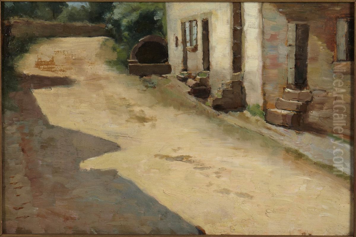 Rue Abbes Tanguy, Pont Aven Oil Painting by Arthur Wesley Dow