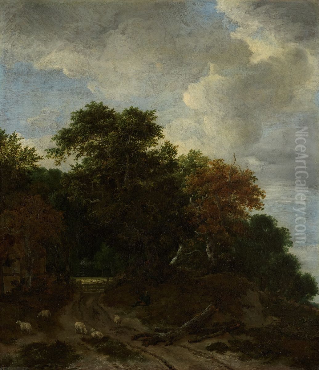 Forest Landscape Oil Painting by Jacob Van Ruisdael