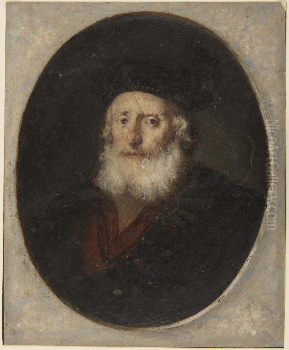 Vieillard a la Toque Oil Painting by Antoine De Marcenay De Ghuy