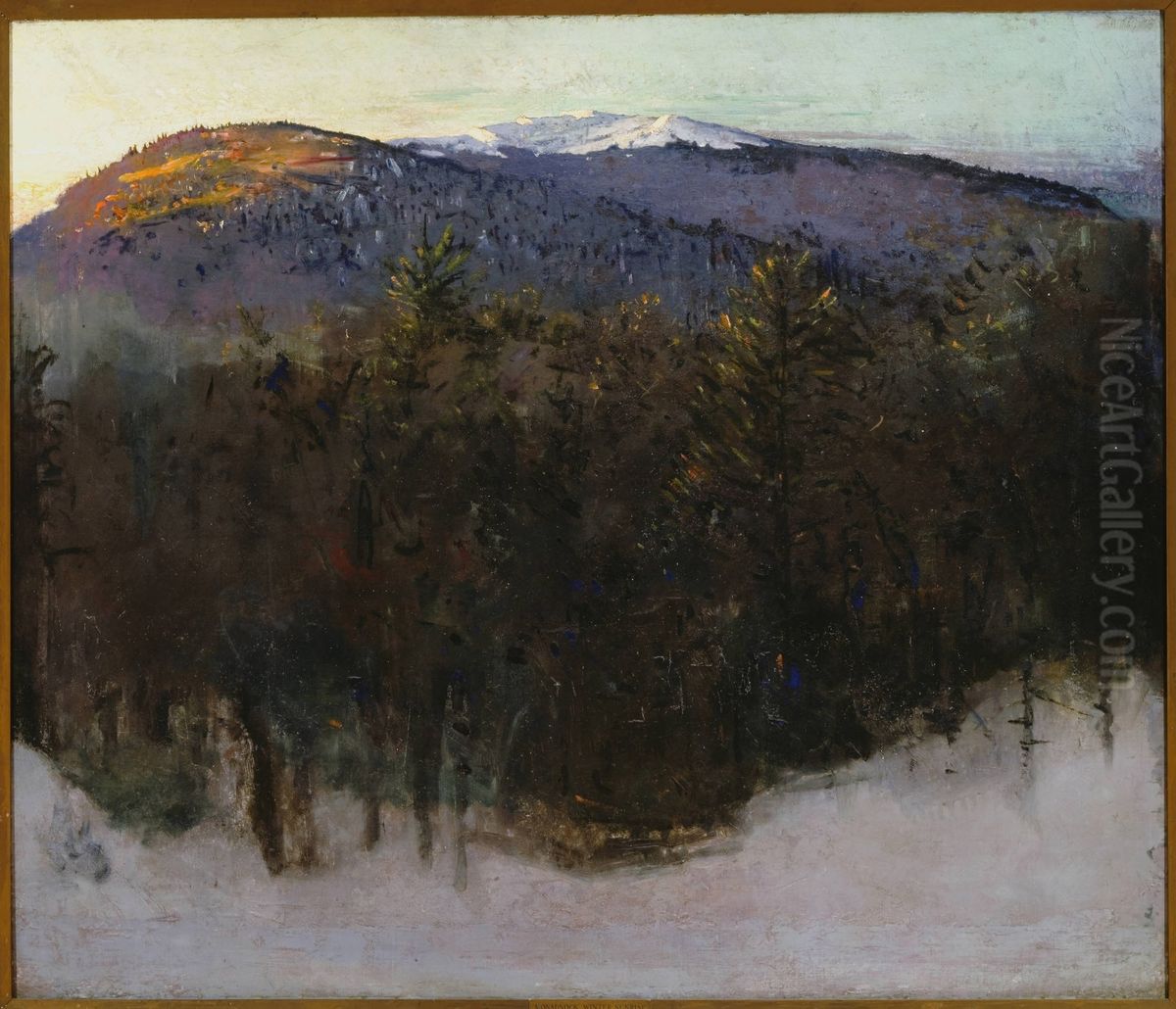 Monadnock, Winter Sunrise Oil Painting by Abbott Handerson Thayer