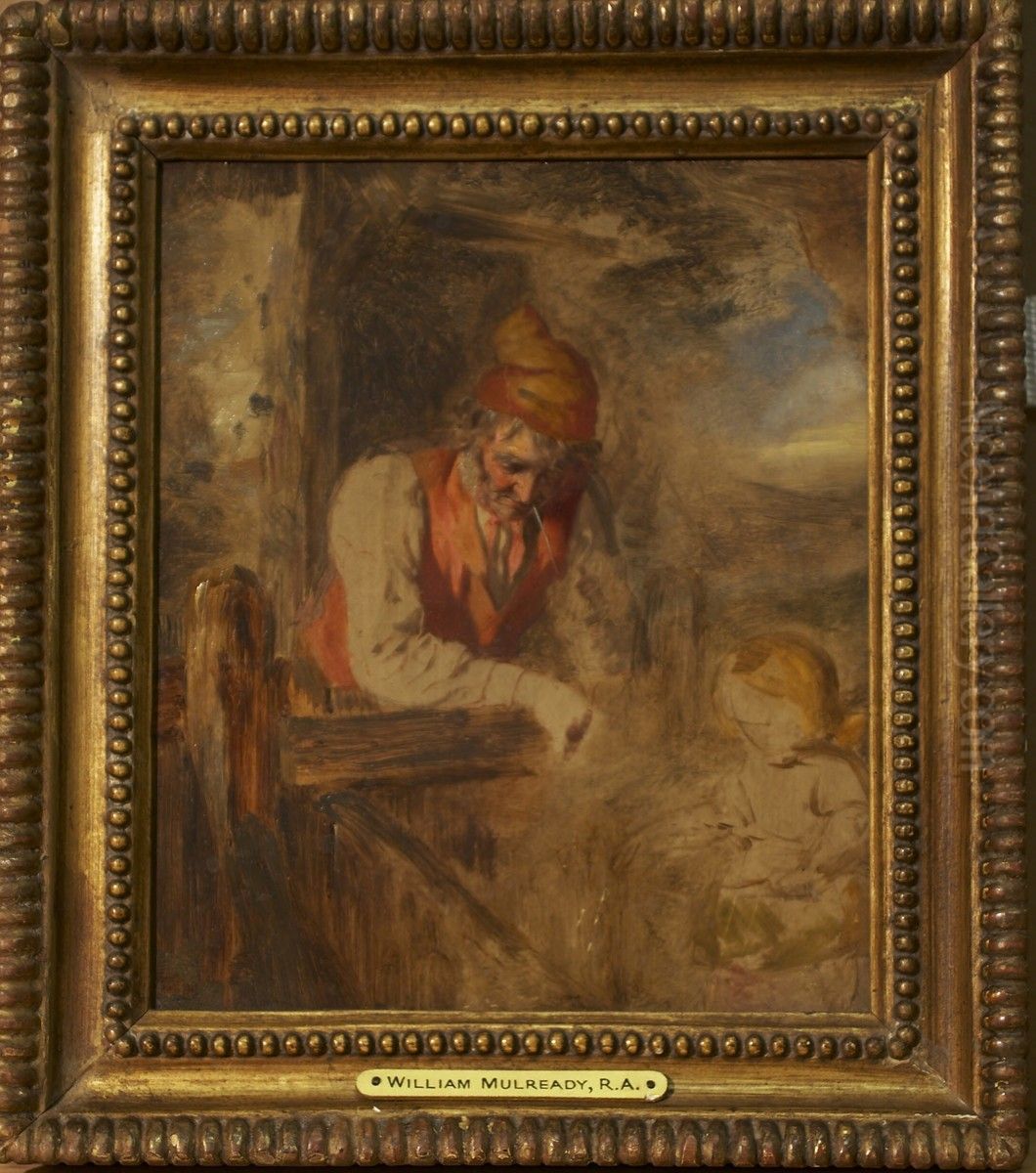 The Garden Gate Oil Painting by William Mulready