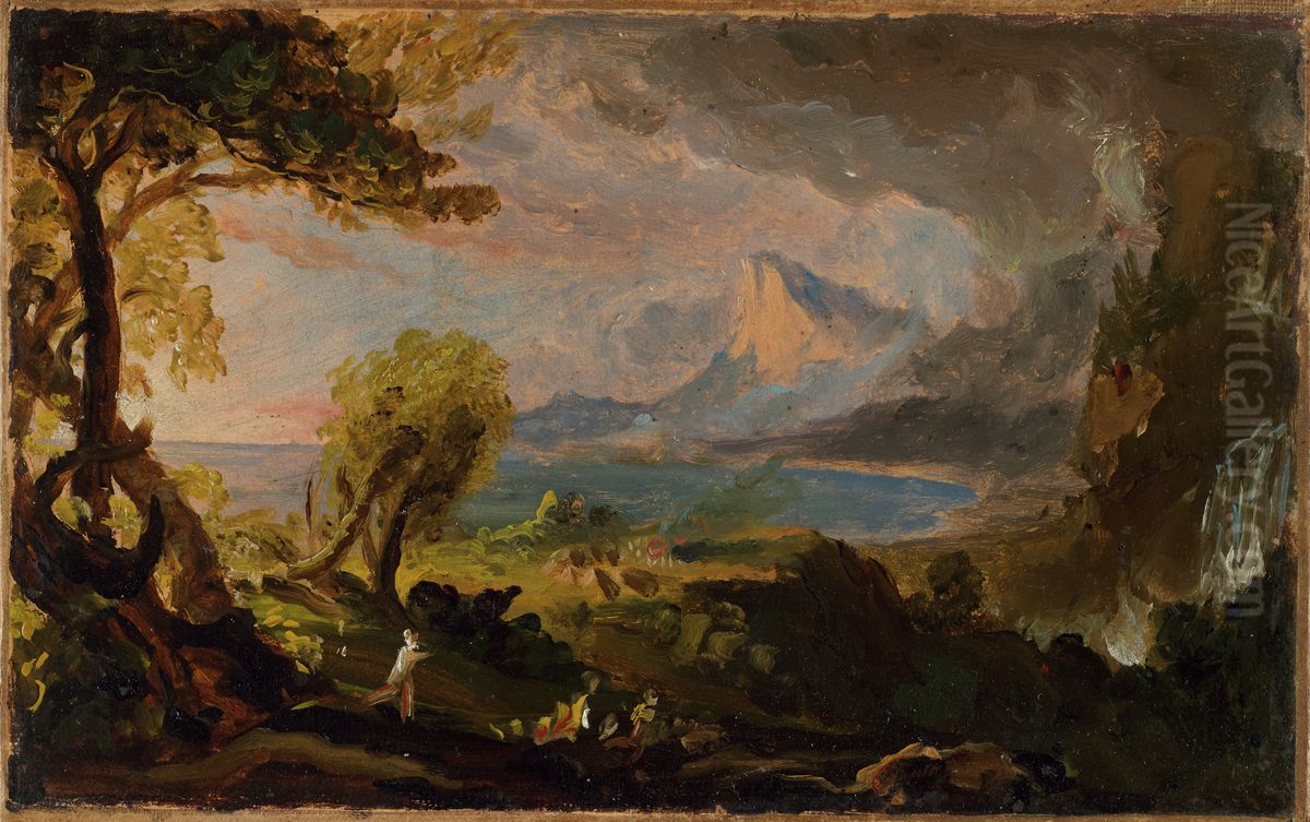 The Course of Empire-The Savage State Oil Painting by Thomas Cole