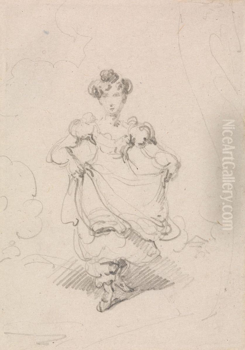 Miss Louisa Georgiana Murray Oil Painting by George Chinnery