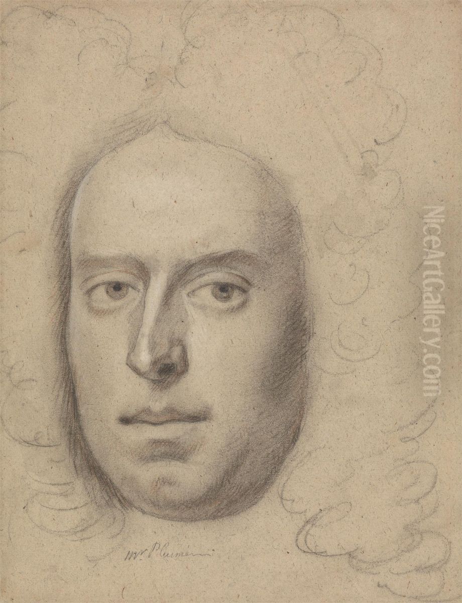 Portrait of a Gentleman (Mr. Plumer or Plumiere) Oil Painting by Michael Dahl