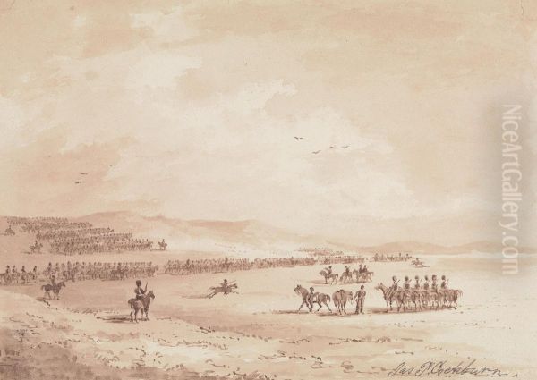 Cavalry Exercising Oil Painting by Cockburn, James Pattison