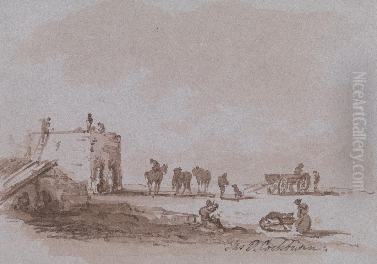 Constructing a Fort Oil Painting by Cockburn, James Pattison Constructing a Fort Oil Painting by Cockburn, James Pattison