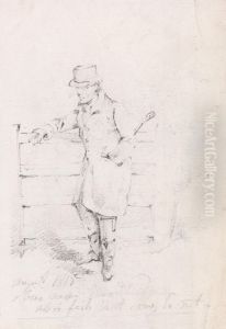 Man Leaning on a Fence