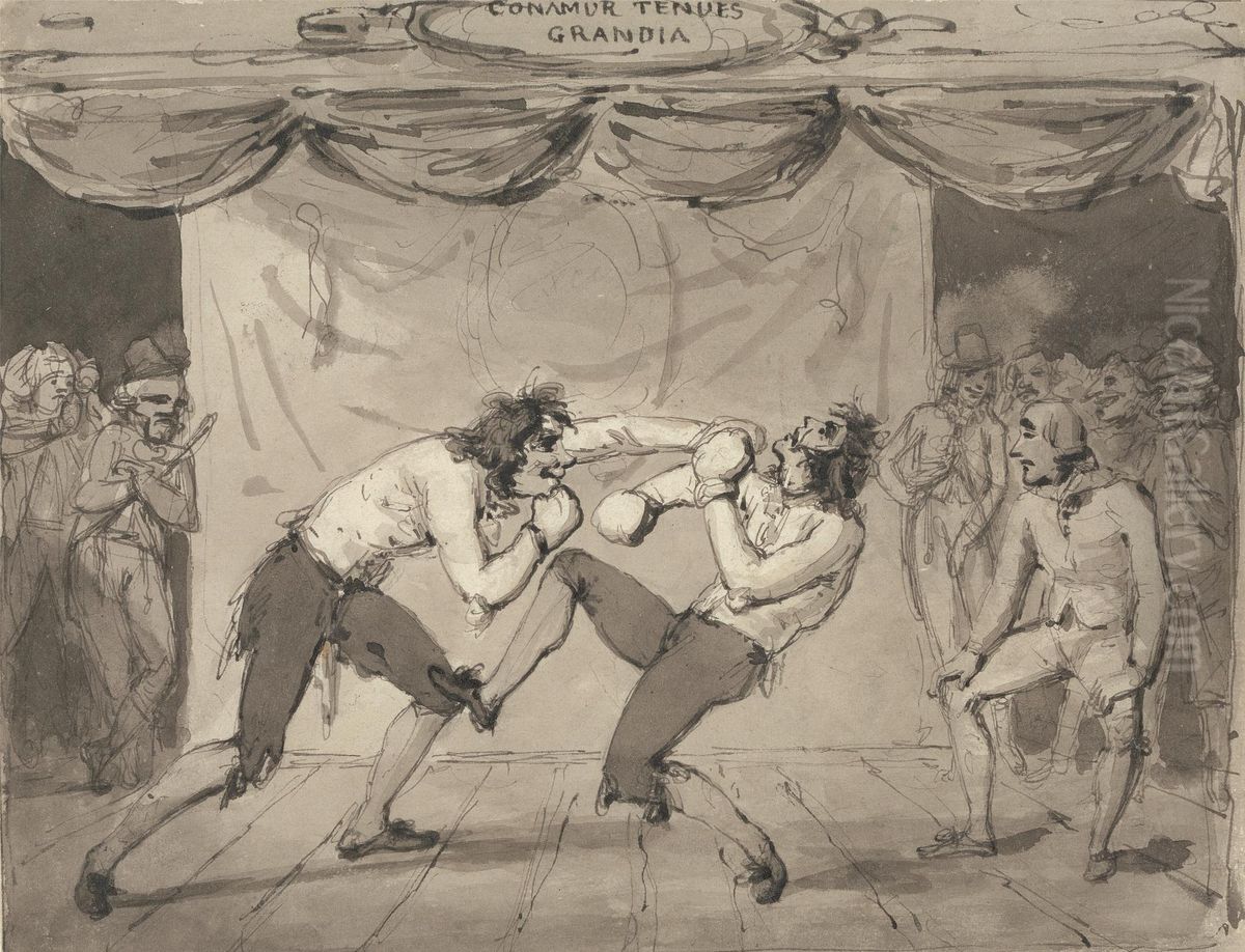 Polite Amusement of Brute Beasts at the Lyceum Oil Painting by Samuel Collings