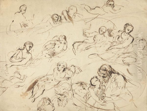 Study for Telemachus Oil Painting by Thomas Stothard