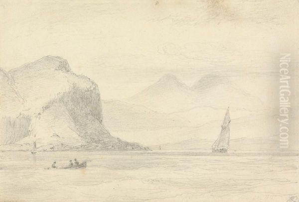 From Loch Creran, Pass of Jura Oil Painting by William Daniell