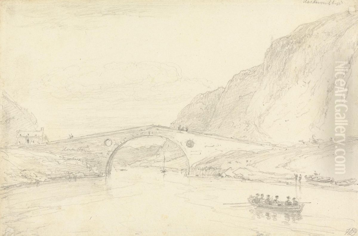 Clackursail Bridge Oil Painting by William Daniell RA