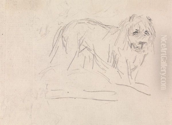 Study of a Lion Oil Painting by Sawrey Gilpin