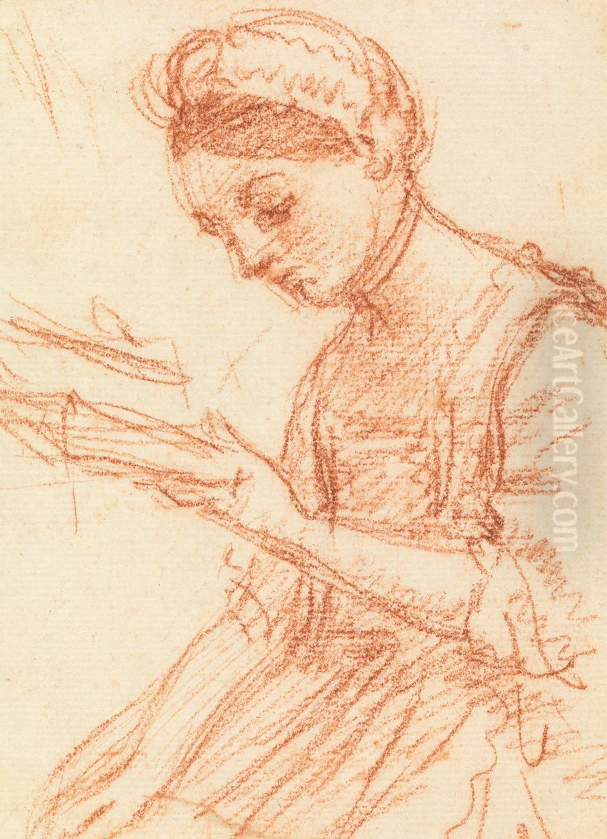 Young Lady with a Book Oil Painting by William Hoare