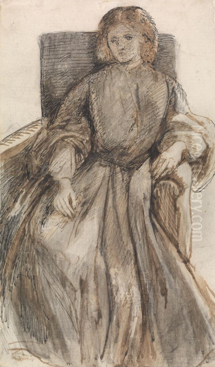 Miss Elizabeth Siddal Oil Painting by Dante Gabriel Rossetti