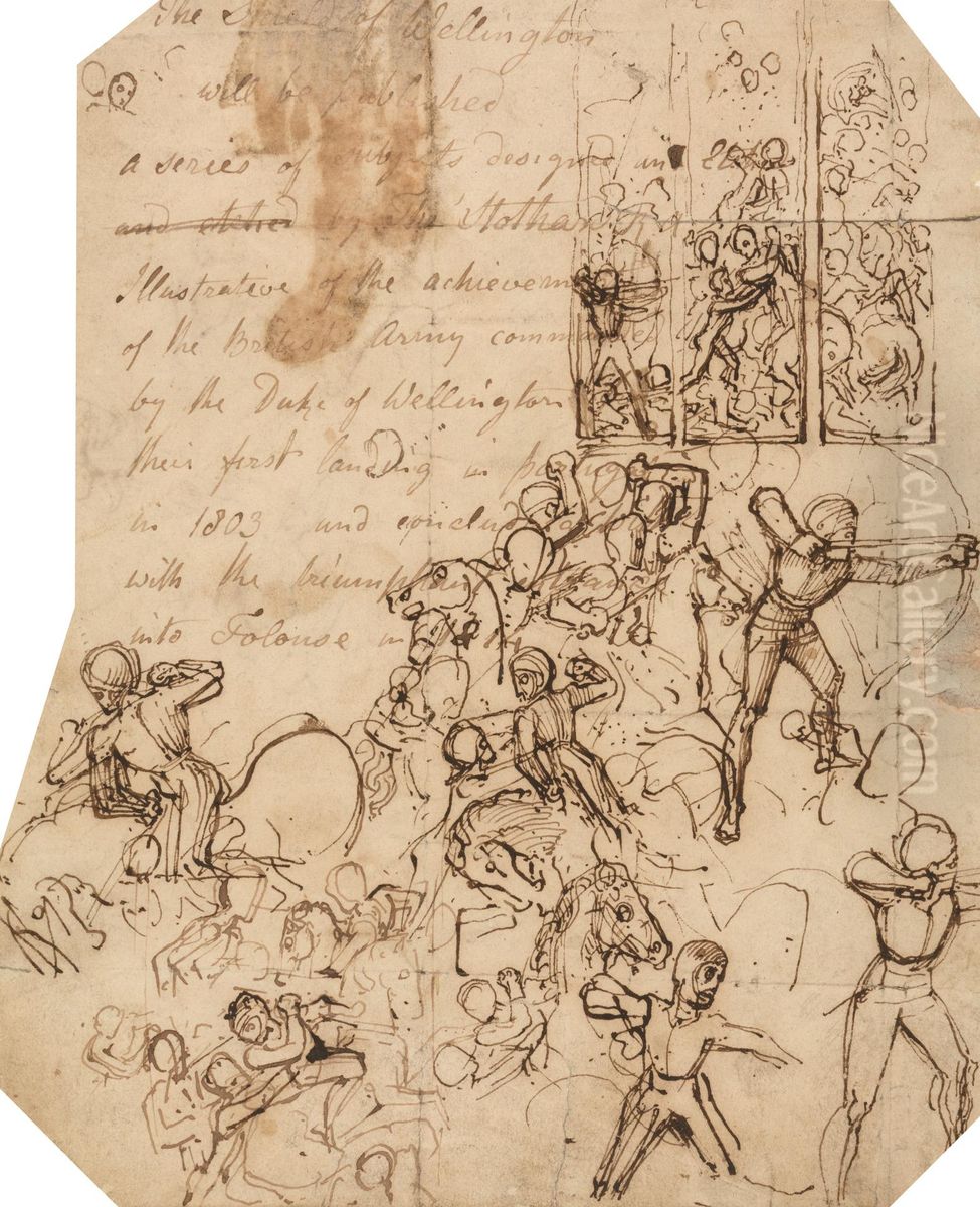 Study for the Wellington Shield Oil Painting by Thomas Stothard