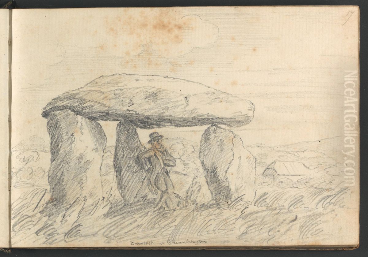 Cromlech At Drewsteignton Oil Painting by William Brockedon