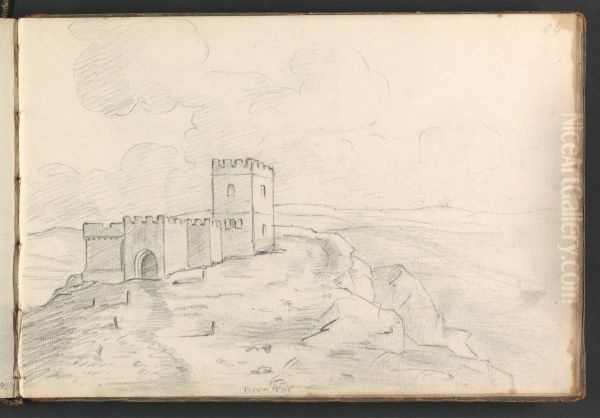 Brent Tor Oil Painting by William Brockedon