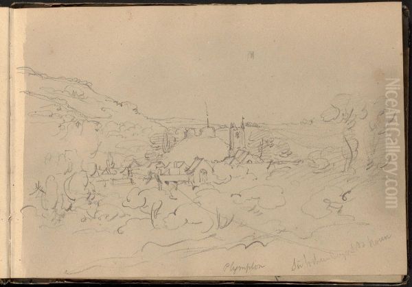 Plympton - Sir Joshua Reynold's House Oil Painting by William Brockedon