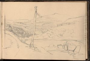 Landscape Scene with Signpost